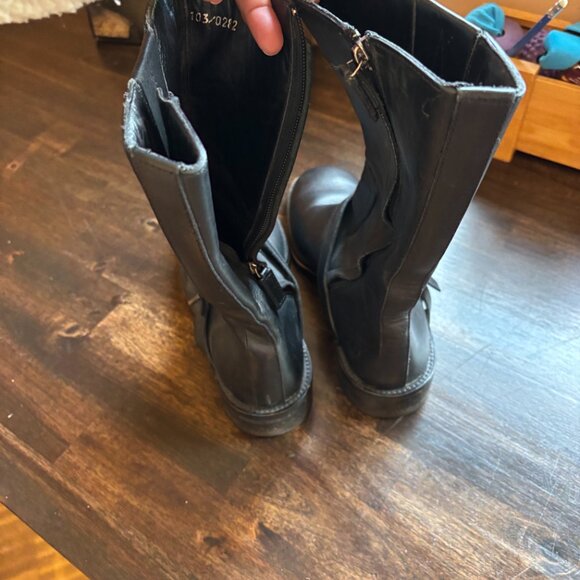 Gucci Black Leather Moto Boots - Size 8 - Picture 8 of 8